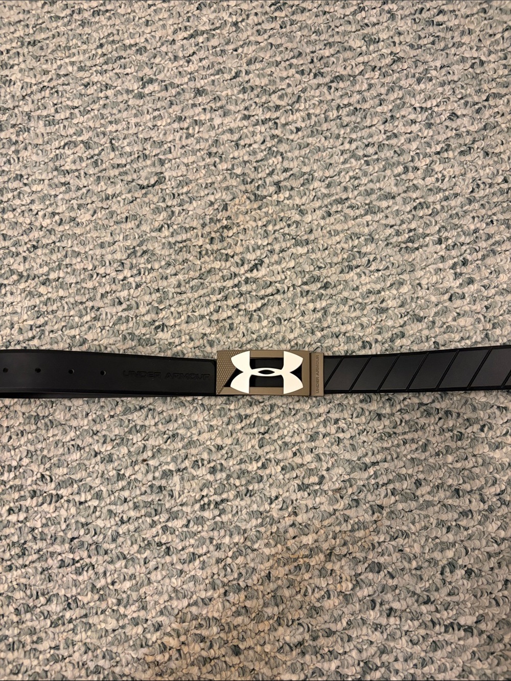 Under Armour Black Belt with Metallic Logo Buckle